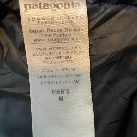 Patagonia Men's Thunder Cloud Down Puffer Parka Black M - Picture 8 of 10